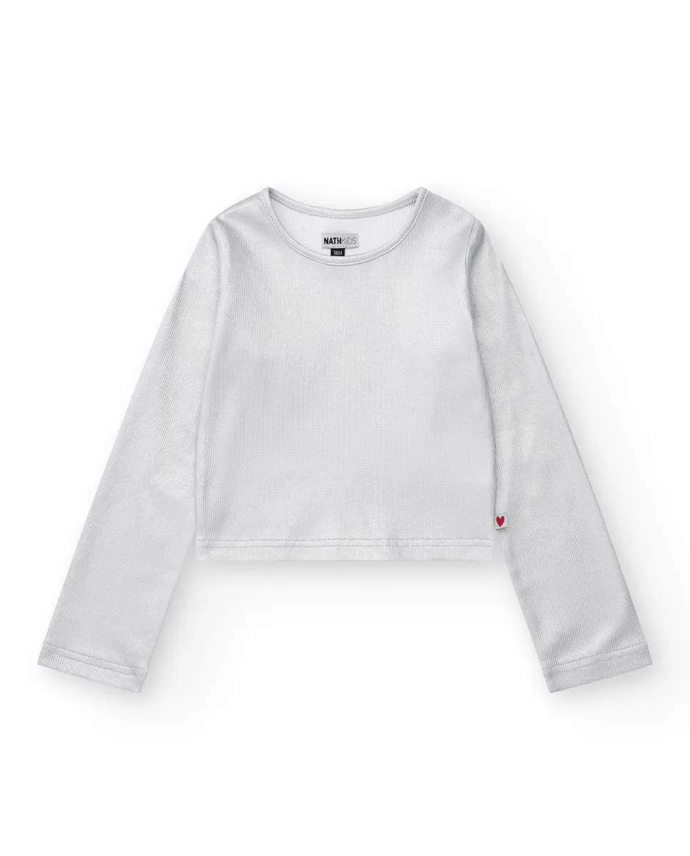 Футболка для девочек с длинным рукавом и глянцевой отделкой Tuc tuc, серебряный
Футболка для девочек с длинным рукавом и глянцевой отделкой Tuc tuc, серебряный