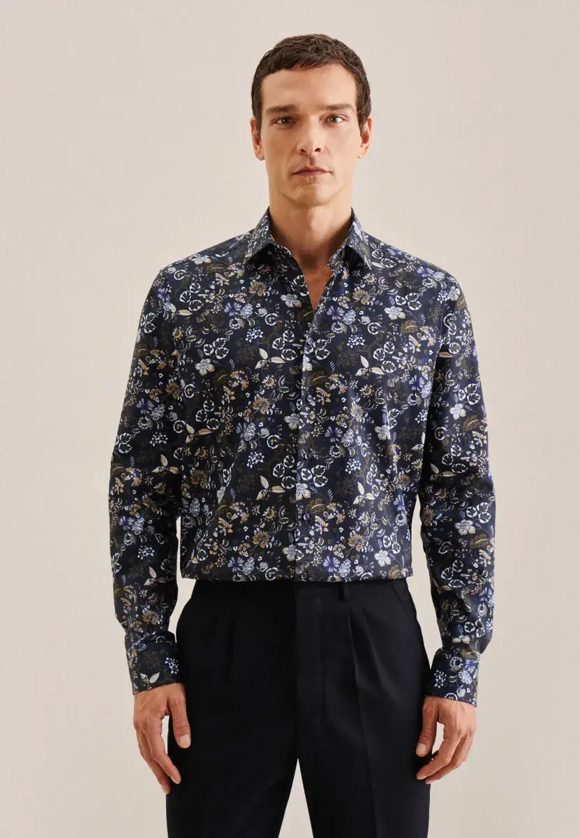 Деловая рубашка seidensticker "Regular", стандартный длинный рукав, воротник Kent, принт, синий
Деловая рубашка seidensticker "Regular", стандартный длинный рукав, воротник Kent, принт, синий