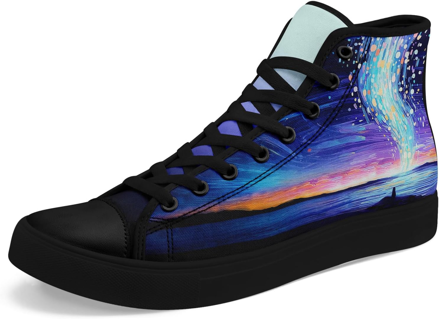 Высокие кеды AWSOLE из холщовой ткани для мужчин и женщин, модные, дышащие, на шнуровке, удобные, стильные кроссовки с рисунком звезд и луны, черный/синий/зеленый
Высокие кеды AWSOLE из холщовой ткани для мужчин и женщин, модные, дышащие, на шнуровке, удобные, стильные кроссовки с рисунком звезд и луны, черный/синий/зеленый