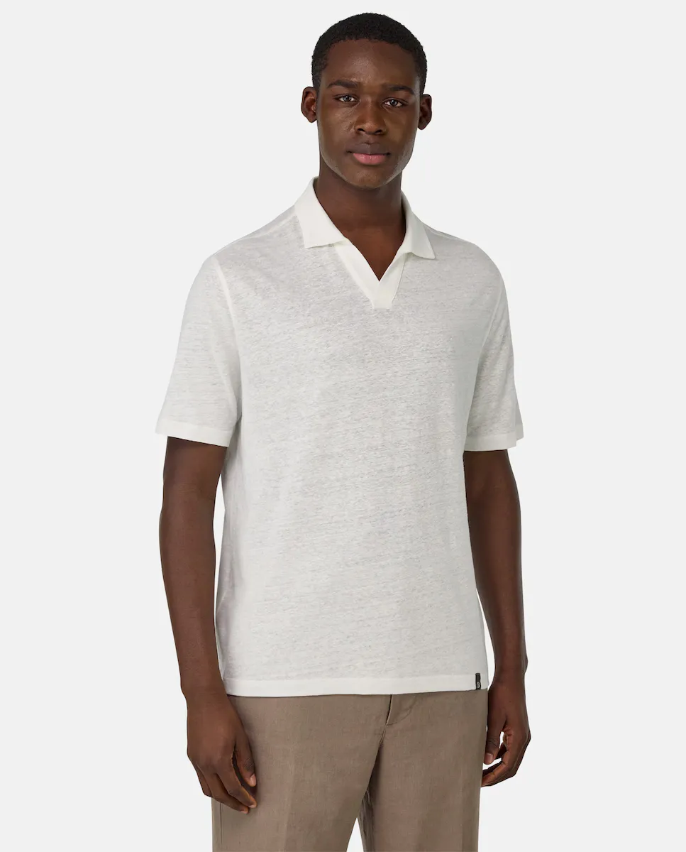 Мужская рубашка-поло из эластичного льна Boggi Milano, белый
Мужская рубашка-поло из эластичного льна Boggi Milano, белый