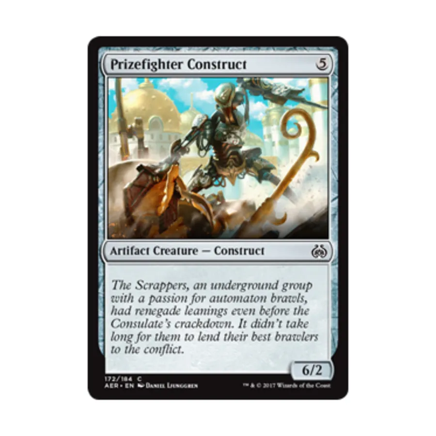 CCG Конструкция Prizefighter (C) (Рольга), MTG - Aether Revolt
CCG Конструкция Prizefighter (C) (Рольга), MTG - Aether Revolt