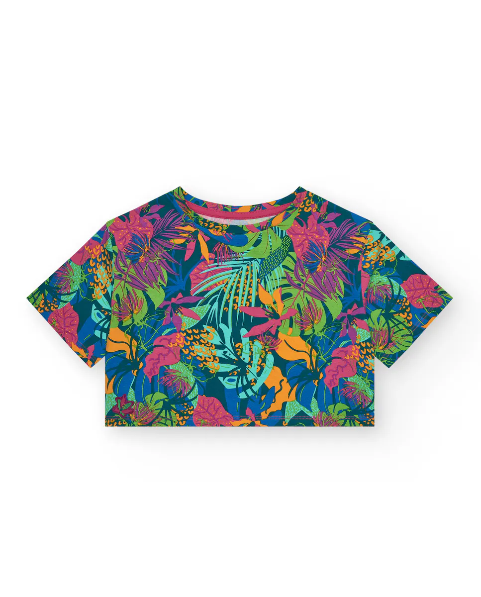 Разноцветная футболка для девочки с тропическим принтом Tuc tuc, мультиколор
Разноцветная футболка для девочки с тропическим принтом Tuc tuc, мультиколор