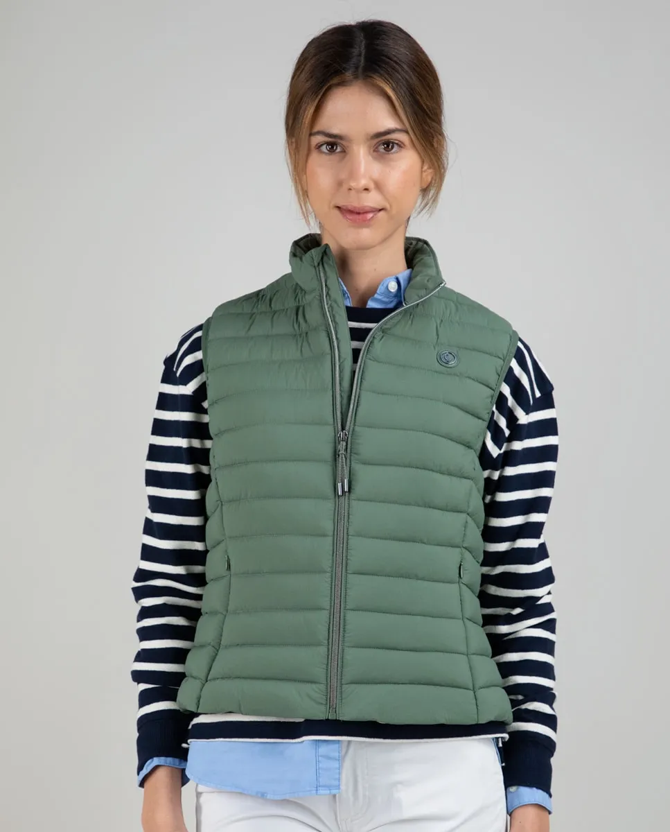 Женский стеганый жилет с застежкой-молнией El Ganso, зеленый
Женский стеганый жилет с застежкой-молнией El Ganso, зеленый