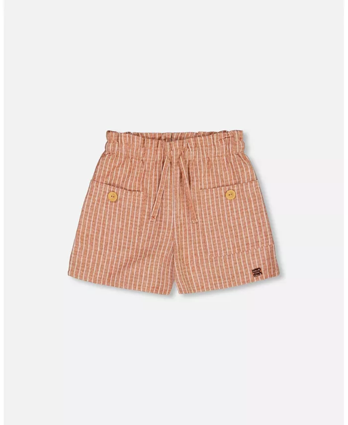 Детские льняные шорты с карманами Old Orange Pink - для малышей/ребенка Deux par Deux, розовый 
Детские льняные шорты с карманами Old Orange Pink - для малышей/ребенка Deux par Deux, розовый