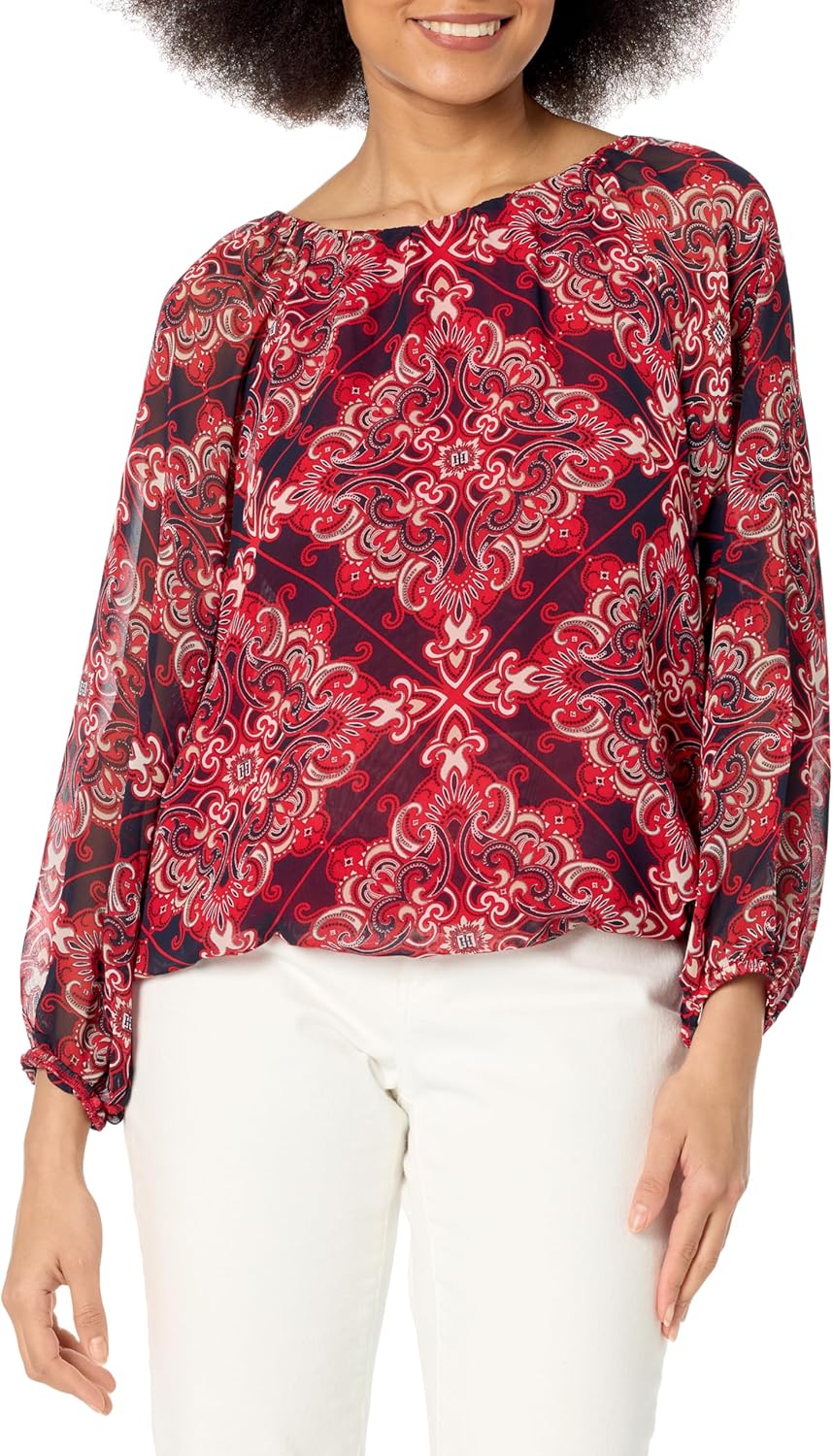 Женская блузка Tommy Hilfiger с длинным рукавом и круглым вырезом, Sky Captain Multi
Женская блузка Tommy Hilfiger с длинным рукавом и круглым вырезом, Sky Captain Multi