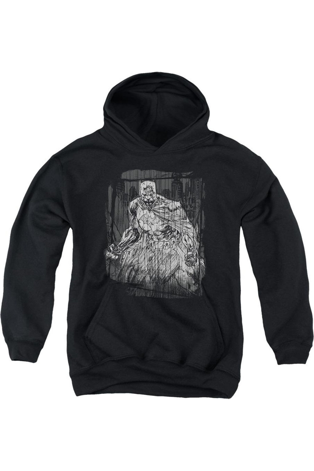 Батмен в дожде Молодежная толстовка с капюшоном Gildan, черный
Батмен в дожде Молодежная толстовка с капюшоном Gildan, черный