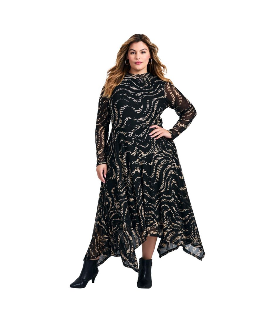 Женское платье больших размеров из сетчатой ткани с высоким воротником AVENUE, Animal instinct
Женское платье больших размеров из сетчатой ткани с высоким воротником AVENUE, Animal instinct