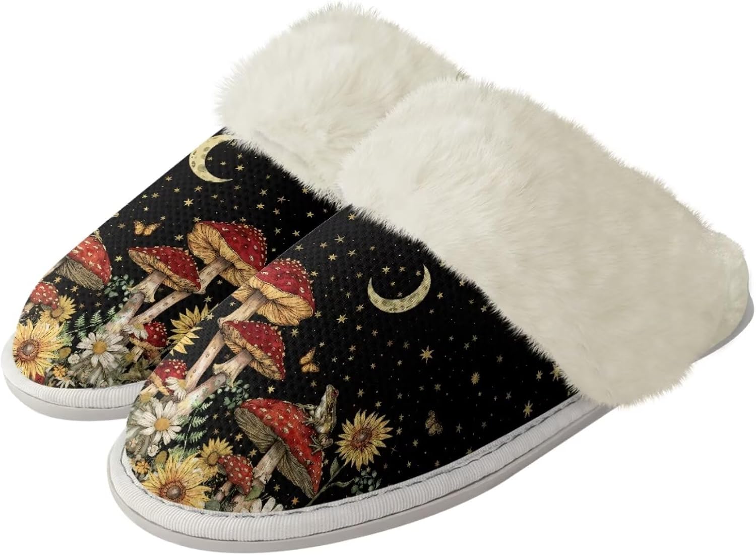 Рождественские пушистые тапочки Forchrinse для женщин и мужчин с принтом Санта-Клауса и снежинок, домашние тапочки с мемори-пенной стелькой, теплые и мягкие, противоскользящие, для спальни, Mushroom Sunflower Moon Star
Рождественские пушистые тапочки Forchrinse для женщин и мужчин с принтом Санта-Клауса и снежинок, домашние тапочки с мемори-пенной стелькой, теплые и мягкие, противоскользящие, для спальни, Mushroom Sunflower Moon Star