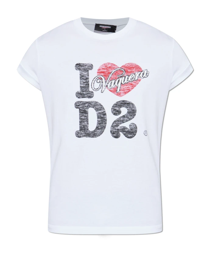 Футболка с круглым вырезом и графическим принтом Dsquared2, белый
Футболка с круглым вырезом и графическим принтом Dsquared2, белый