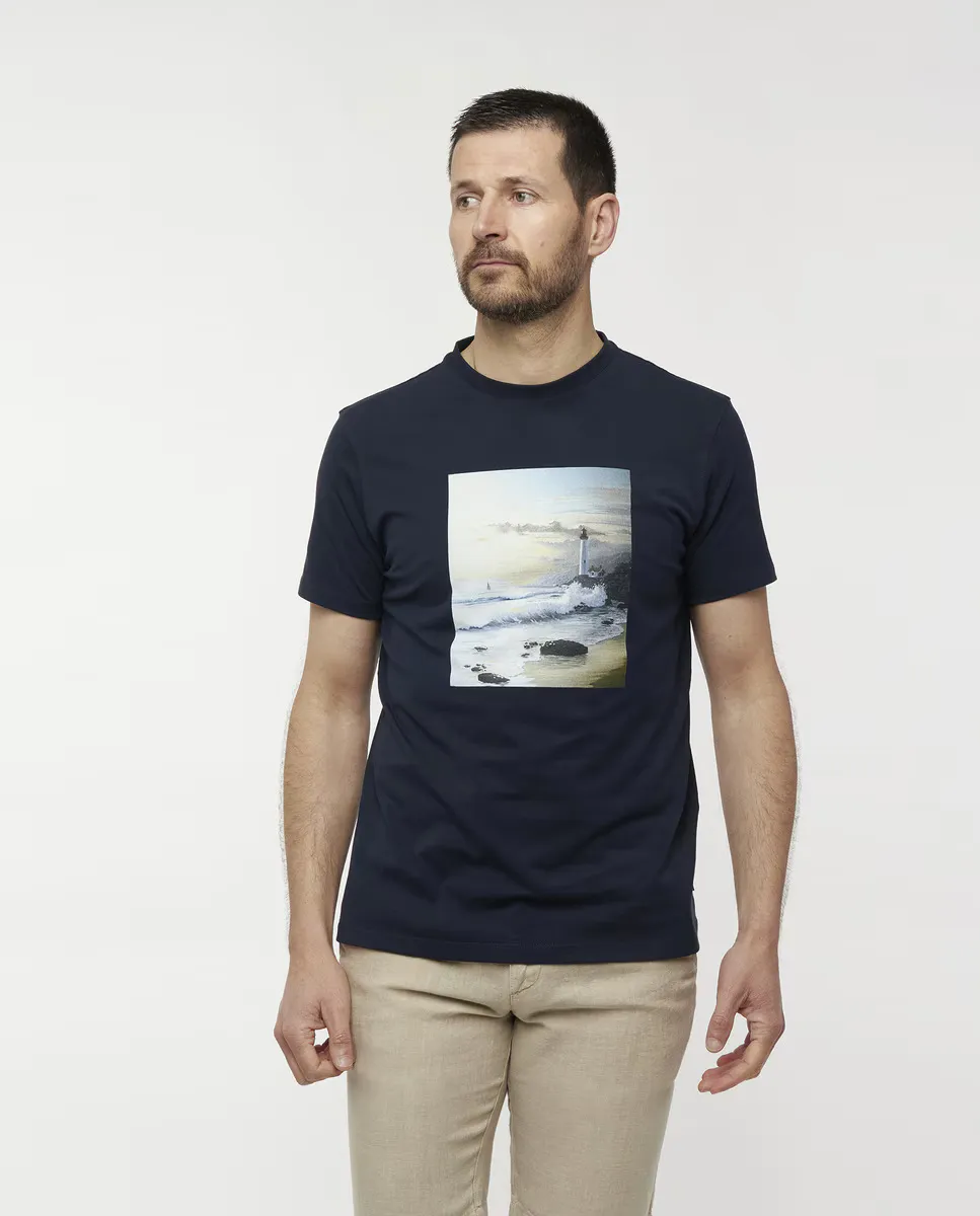 Мужская футболка с принтом спереди Florentino, темно-синий
Мужская футболка с принтом спереди Florentino, темно-синий