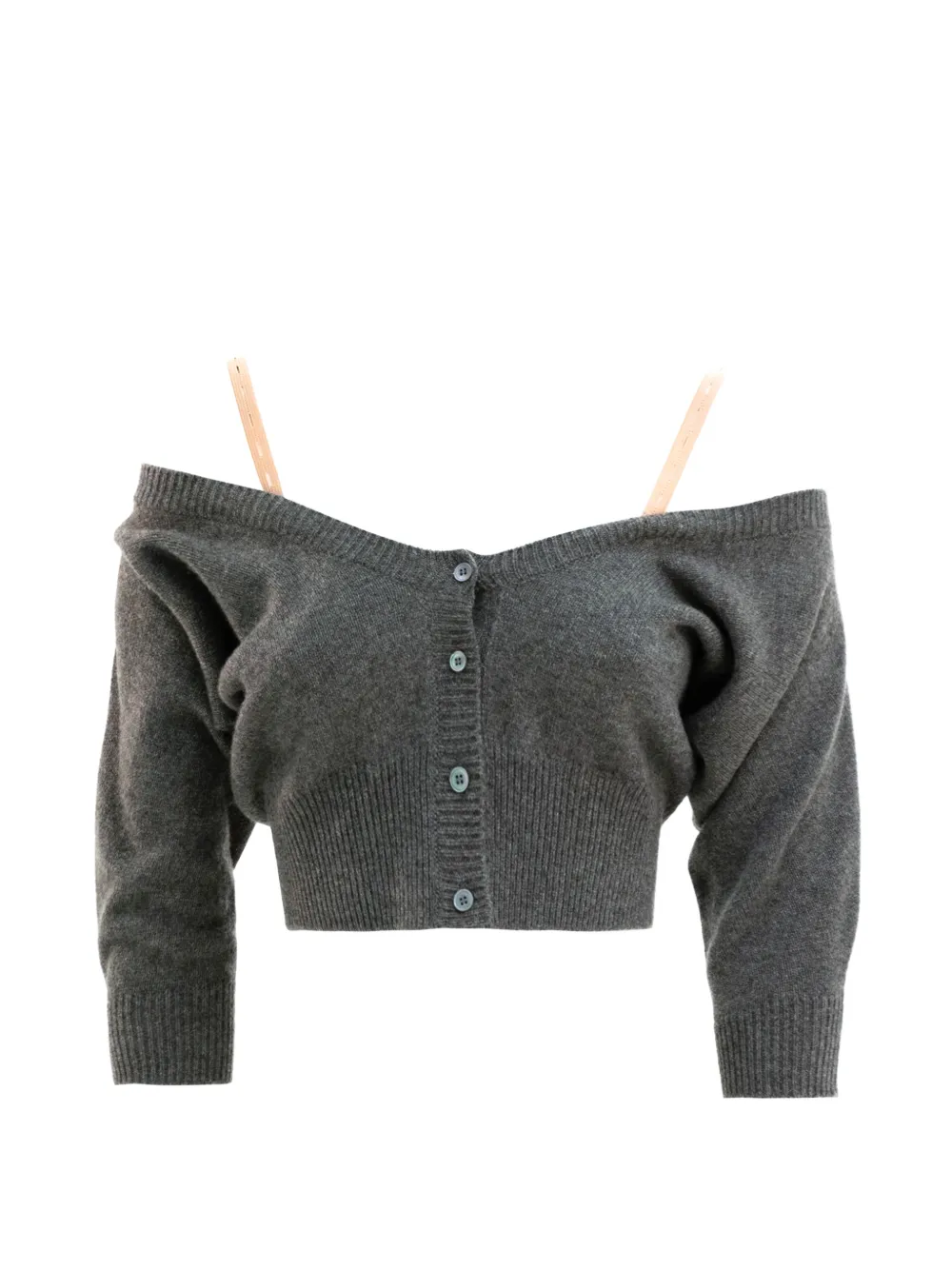 Укороченный кардиган Miu Miu, серый
Укороченный кардиган Miu Miu, серый