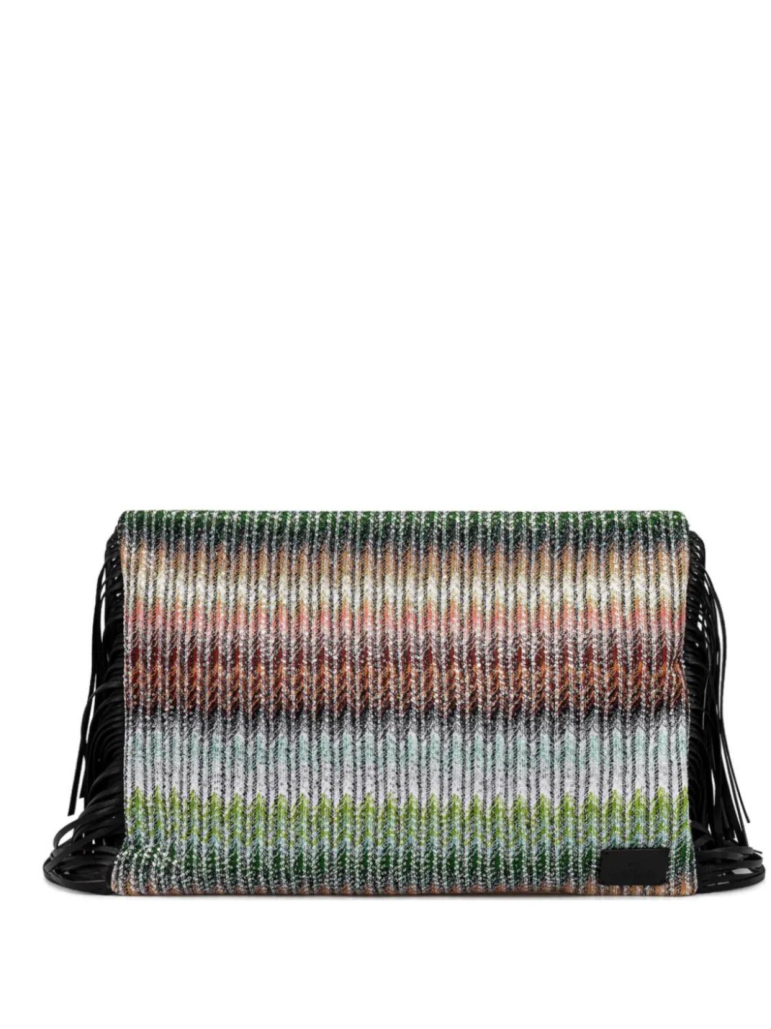 Ребристый клатч Missoni с бахромой, черный
Ребристый клатч Missoni с бахромой, черный