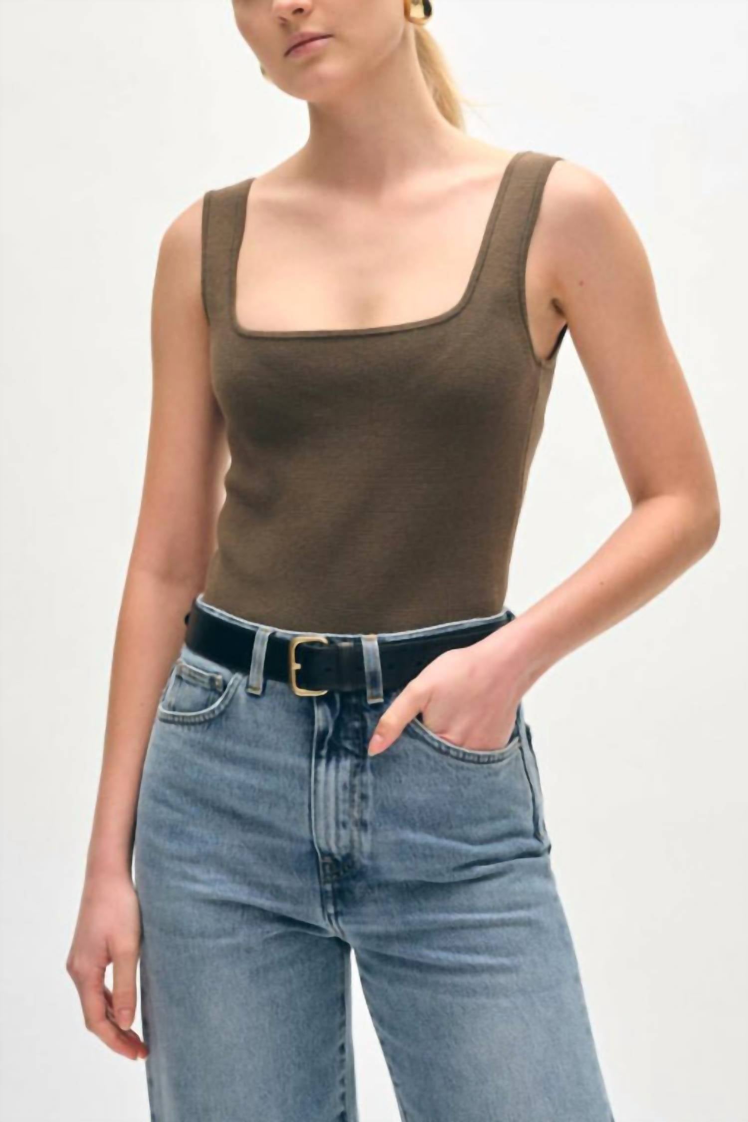 Топ из органического хлопка Superfine Dark Sage White + Warren
Топ из органического хлопка Superfine Dark Sage White + Warren