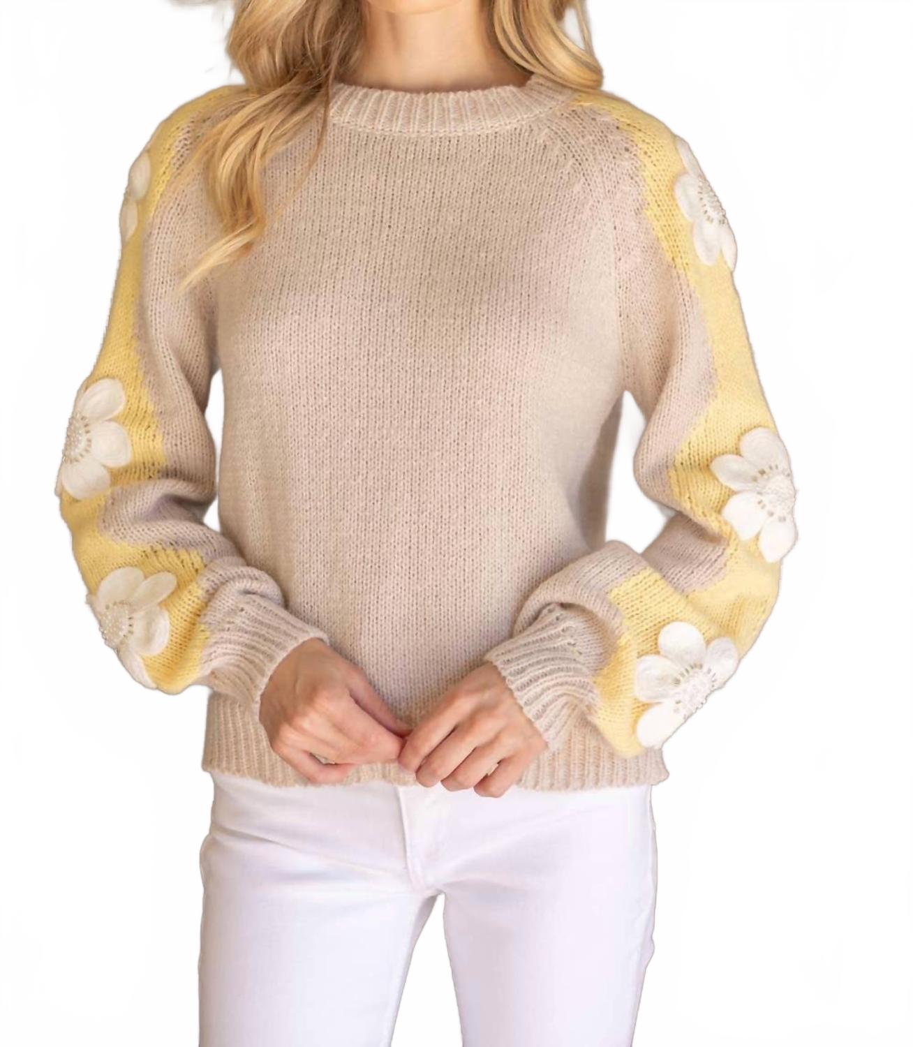 Voy Свитер с цветочной вышивкой, бежево-желтого цвета
Voy Свитер с цветочной вышивкой, бежево-желтого цвета
