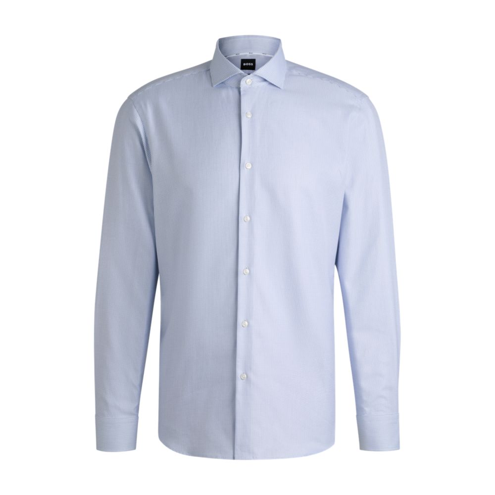 Рубашка прямого кроя из структурированного хлопка BOSS, светло-голубой
Рубашка прямого кроя из структурированного хлопка BOSS, светло-голубой