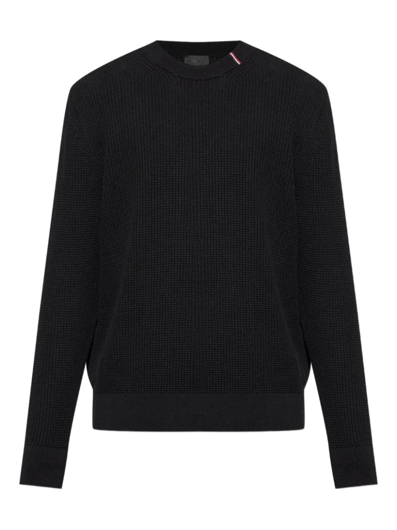 Свитер Moncler с круглым вырезом, вафельной вязки, черный
Свитер Moncler с круглым вырезом, вафельной вязки, черный