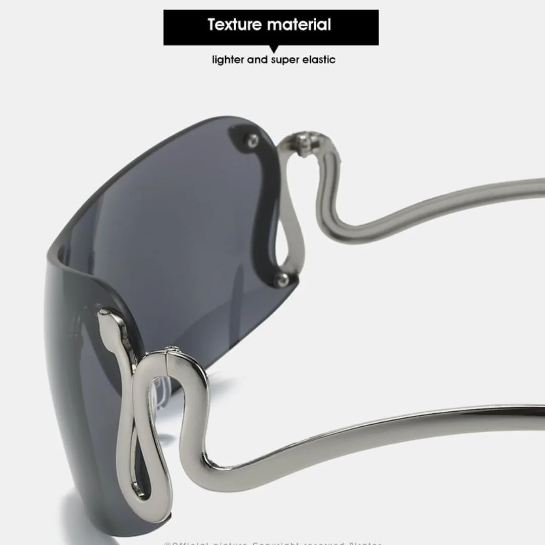 Солнцезащитные очки без оправы для женщин и мужчин, роскошная металлическая оправа с отделкой под змеиную кожу, защита от УФ-излучения UV400 UATXTAU, Silver White
Солнцезащитные очки без оправы для женщин и мужчин, роскошная металлическая оправа с отделкой под змеиную кожу, защита от УФ-излучения UV400 UATXTAU, Silver White