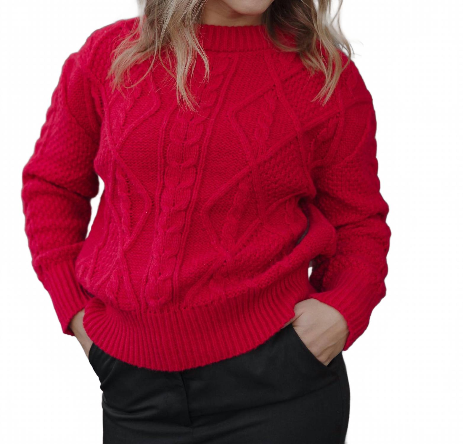 Роузкранс красный свитер с косой вязкой DRESS FORUM
Роузкранс красный свитер с косой вязкой DRESS FORUM