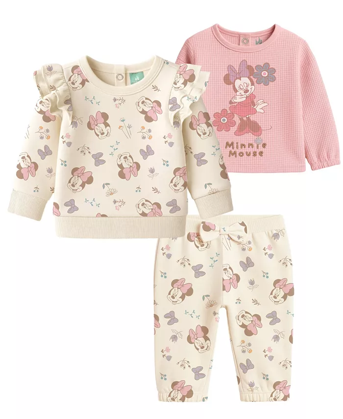 Комплект для девочек из 3 предметов: толстовка Minnie Mouse, футболка и штаны Disney
Комплект для девочек из 3 предметов: толстовка Minnie Mouse, футболка и штаны Disney