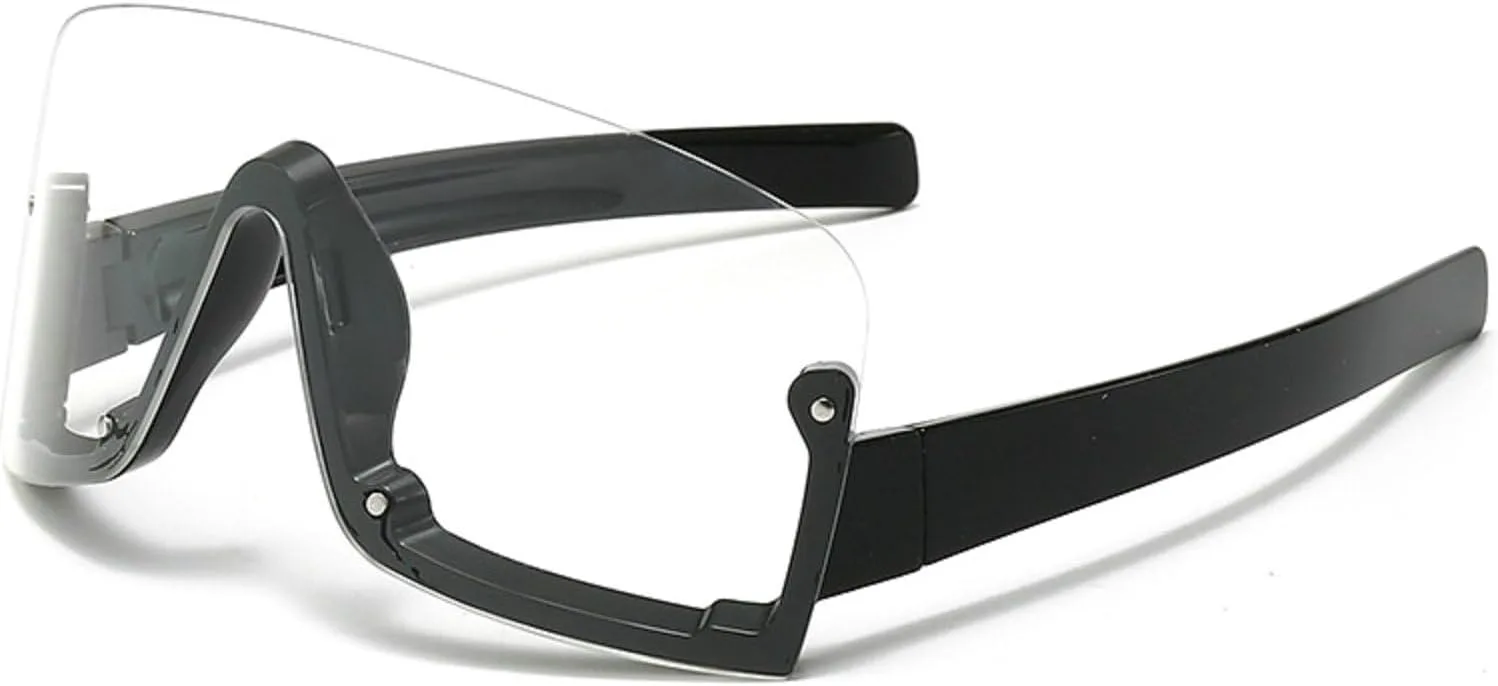 Крупные цельные солнцезащитные очки для женщин и мужчин, модные солнцезащитные очки-щитки с защитой от УФ-излучения UV400, стильные защитные очки mincl, C3
Крупные цельные солнцезащитные очки для женщин и мужчин, модные солнцезащитные очки-щитки с защитой от УФ-излучения UV400, стильные защитные очки mincl, C3