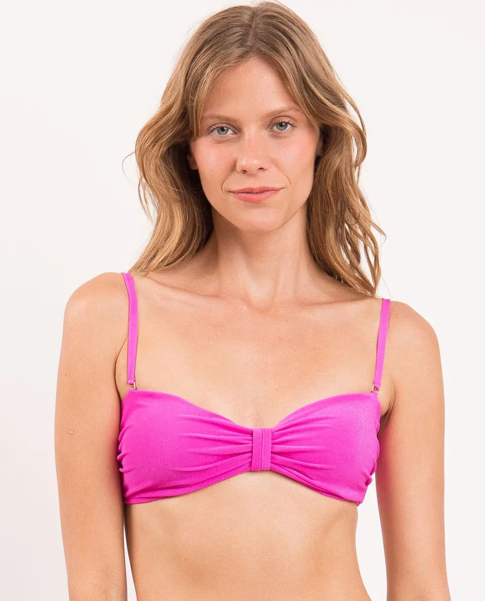 Однотонный лиф бикини бандо с мягкой подкладкой Río de Sol, розовый
Однотонный лиф бикини бандо с мягкой подкладкой Río de Sol, розовый