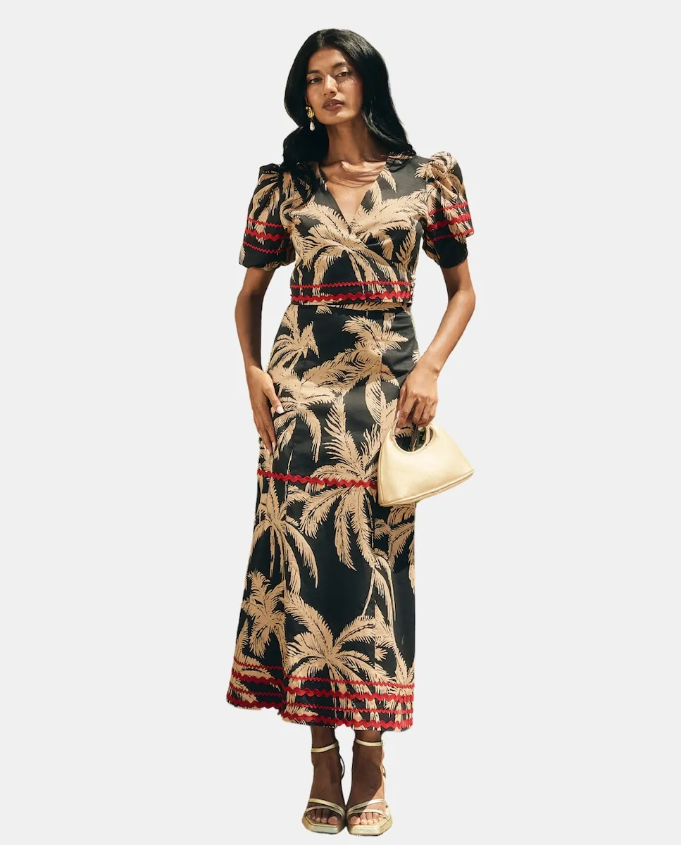 Женский топ с пышными рукавами и принтом с пальмами MIPHAI, черный
Женский топ с пышными рукавами и принтом с пальмами MIPHAI, черный