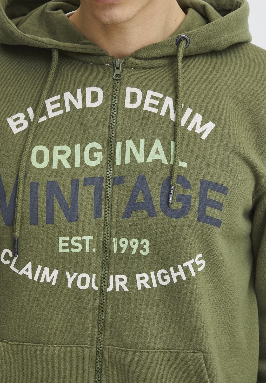 Толстовка на молнии Blend, хаки 
Толстовка на молнии Blend, хаки