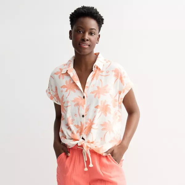 Женская походная рубашка Sonoma Goods For Life, цвет ivory coral palm
Женская походная рубашка Sonoma Goods For Life, цвет ivory coral palm