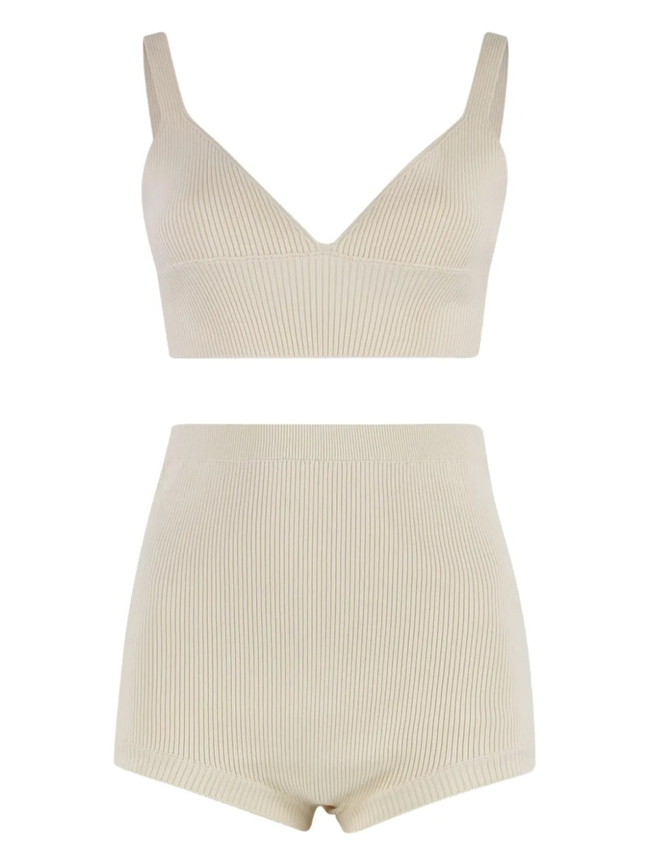 Комплект нижнего белья в рубчик RED Valentino, нейтральный
Комплект нижнего белья в рубчик RED Valentino, нейтральный