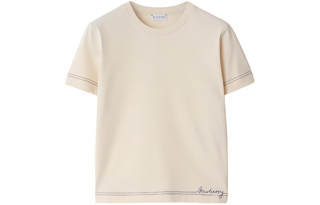 Футболка из хлопка с вышитым логотипом Burberry, мыло
Футболка из хлопка с вышитым логотипом Burberry, мыло