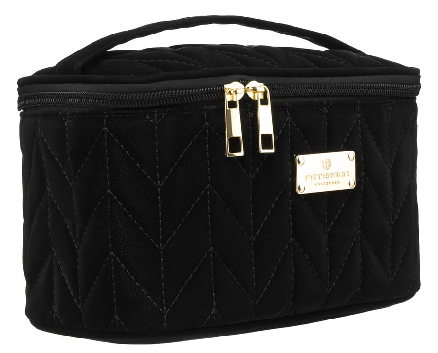 Женская косметичка Peterson с узором «ёлочка» на молнии, вместительный футляр для косметики, чёрная
Женская косметичка Peterson с узором «ёлочка» на молнии, вместительный футляр для косметики, чёрная