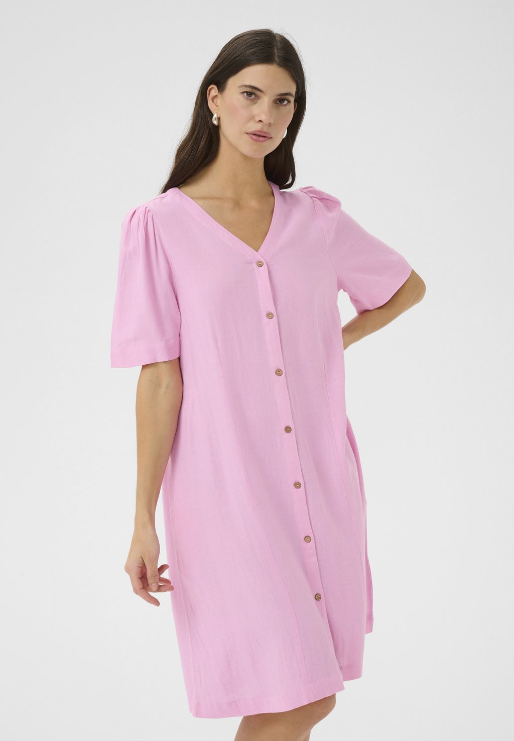 Платье-рубашка CRVENTA Cream, розовый
Платье-рубашка CRVENTA Cream, розовый