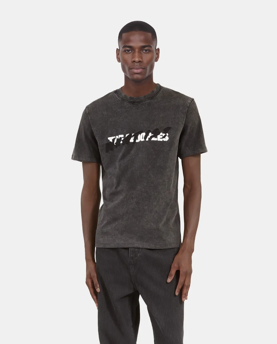 Мужская футболка с черной принтовой печатью на передней и задней части The Kooples, черный
Мужская футболка с черной принтовой печатью на передней и задней части The Kooples, черный