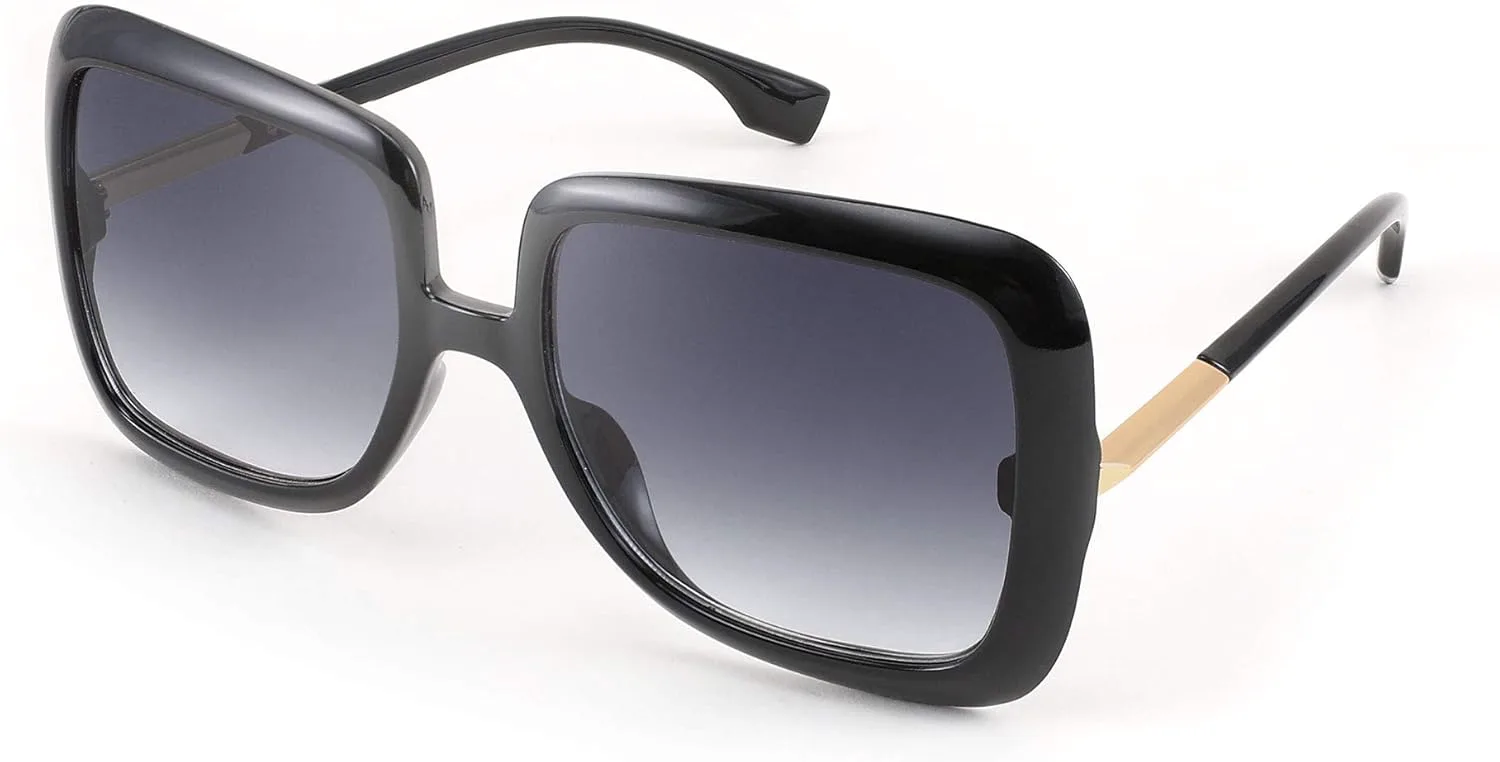 Женские солнцезащитные очки FEISEDY увеличенного квадратного размера в толстой оправе с градиентным переходом цвета, модель B4030, Black Frame & Double Grey Lens
Женские солнцезащитные очки FEISEDY увеличенного квадратного размера в толстой оправе с градиентным переходом цвета, модель B4030, Black Frame & Double Grey Lens