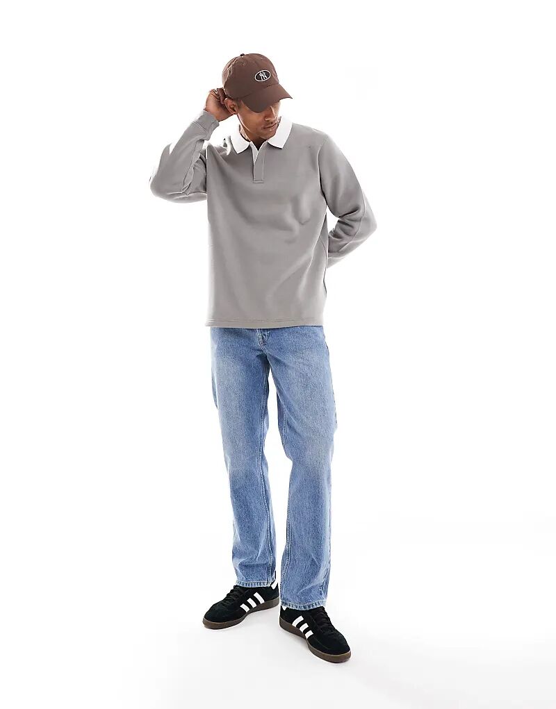 Свободная толстовка-поло с контрастным воротником серого цвета Brave Soul
Свободная толстовка-поло с контрастным воротником серого цвета Brave Soul