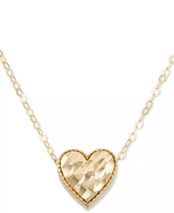 Ожерелье с кулоном в виде кованого сердца длиной 18 дюймов из 10-каратного золота Macy'S, gold
Ожерелье с кулоном в виде кованого сердца длиной 18 дюймов из 10-каратного золота Macy'S, gold