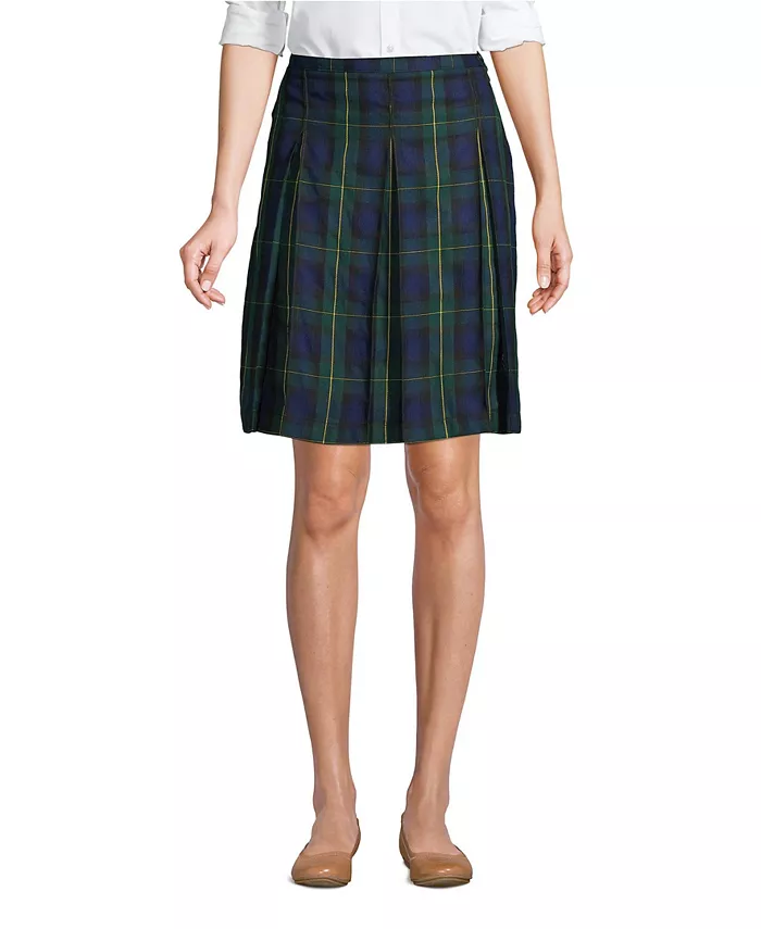 Женская клетчатая юбка выше колена с плиссировкой Lands' End, зеленый
Женская клетчатая юбка выше колена с плиссировкой Lands' End, зеленый