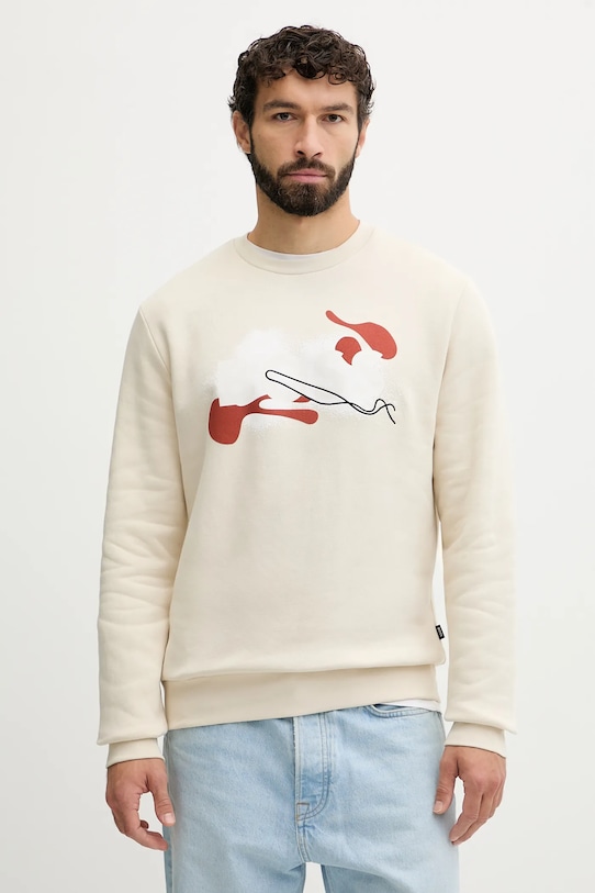 Хлопковая толстовка Boss, бежевый
Хлопковая толстовка Boss, бежевый