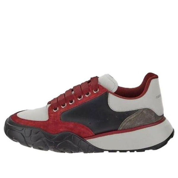 Кроссовки color block low-top leather sneakers 'red black grey' Alexander Mcqueen, красный 
Кроссовки color block low-top leather sneakers 'red black grey' Alexander Mcqueen, красный