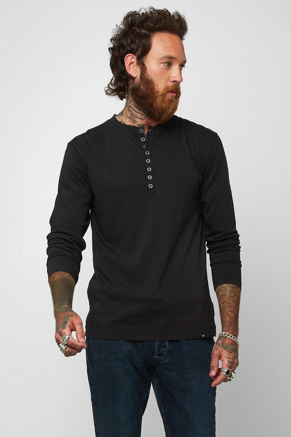 Классическая футболка Henley с длинными рукавами на пуговицах Joe Browns, черный
Классическая футболка Henley с длинными рукавами на пуговицах Joe Browns, черный