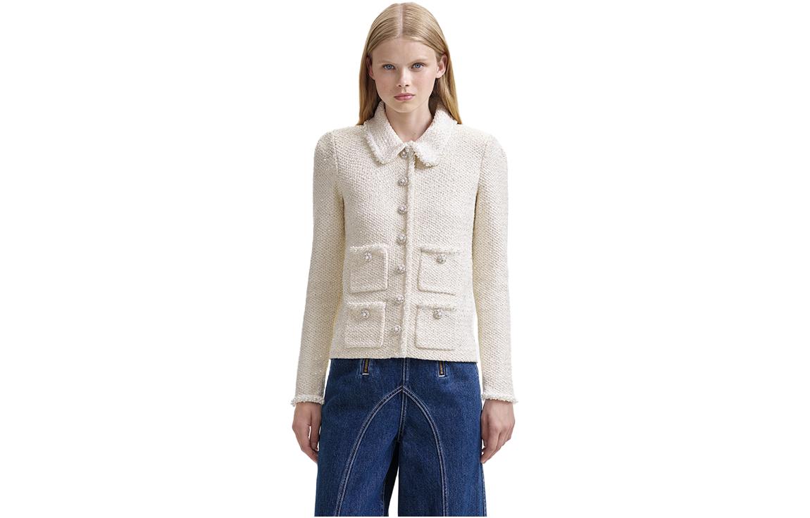 Self-portrait Женская куртка для автопортрета цвета слоновой кости, Ivory White
Self-portrait Женская куртка для автопортрета цвета слоновой кости, Ivory White