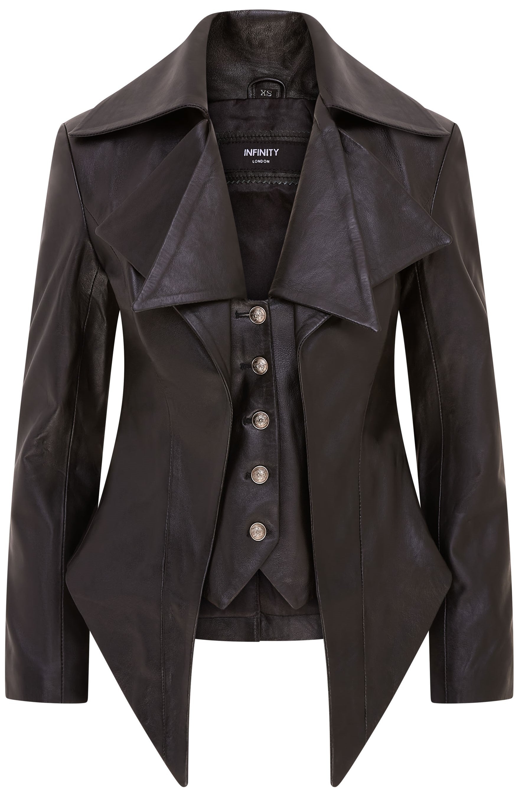 Женская готическая кожаная куртка средней длины в эдвардианском стиле - Sandvika Infinity Leather, черный
Женская готическая кожаная куртка средней длины в эдвардианском стиле - Sandvika Infinity Leather, черный