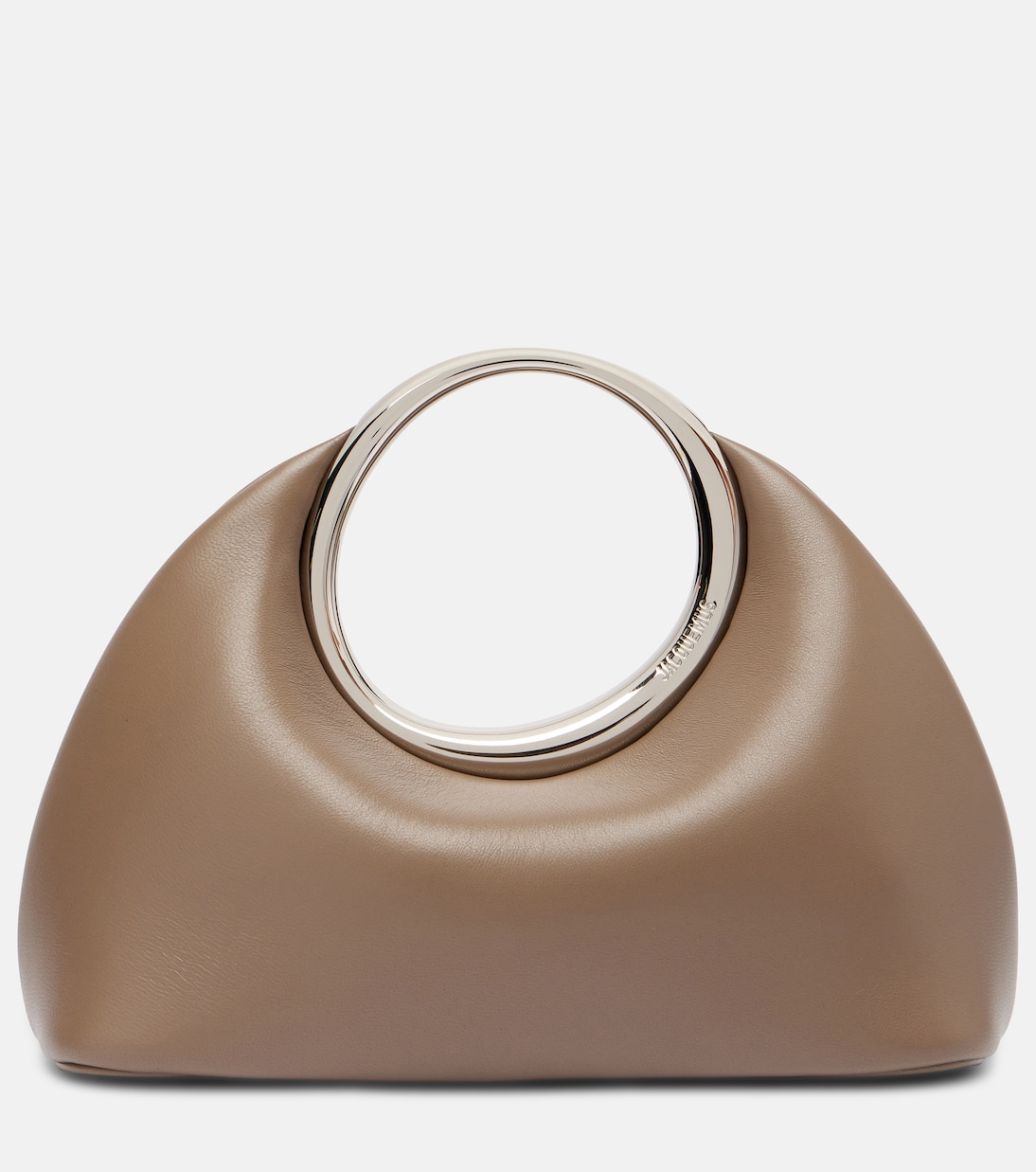 Calino Маленькая кожаная сумка-тоут Jacquemus, серо-коричневый 
Calino Маленькая кожаная сумка-тоут Jacquemus, серо-коричневый