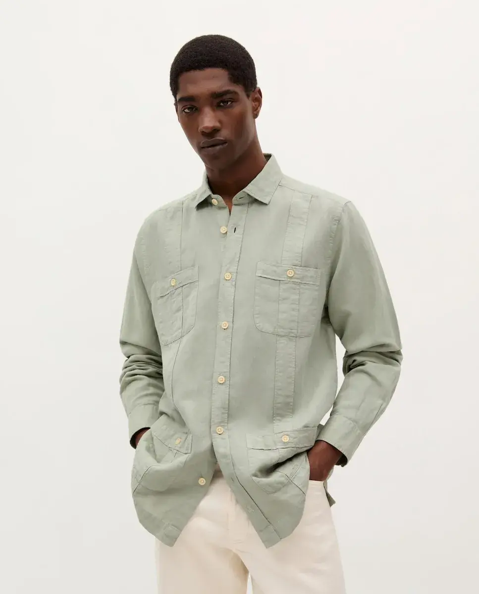 Мужская рубашка классического кроя с карманами Scalpers, оливковый
Мужская рубашка классического кроя с карманами Scalpers, оливковый