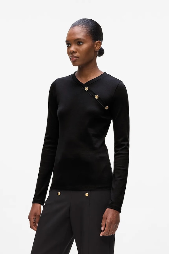 Хлопковый лонгслив Karl Lagerfeld, черный
Хлопковый лонгслив Karl Lagerfeld, черный