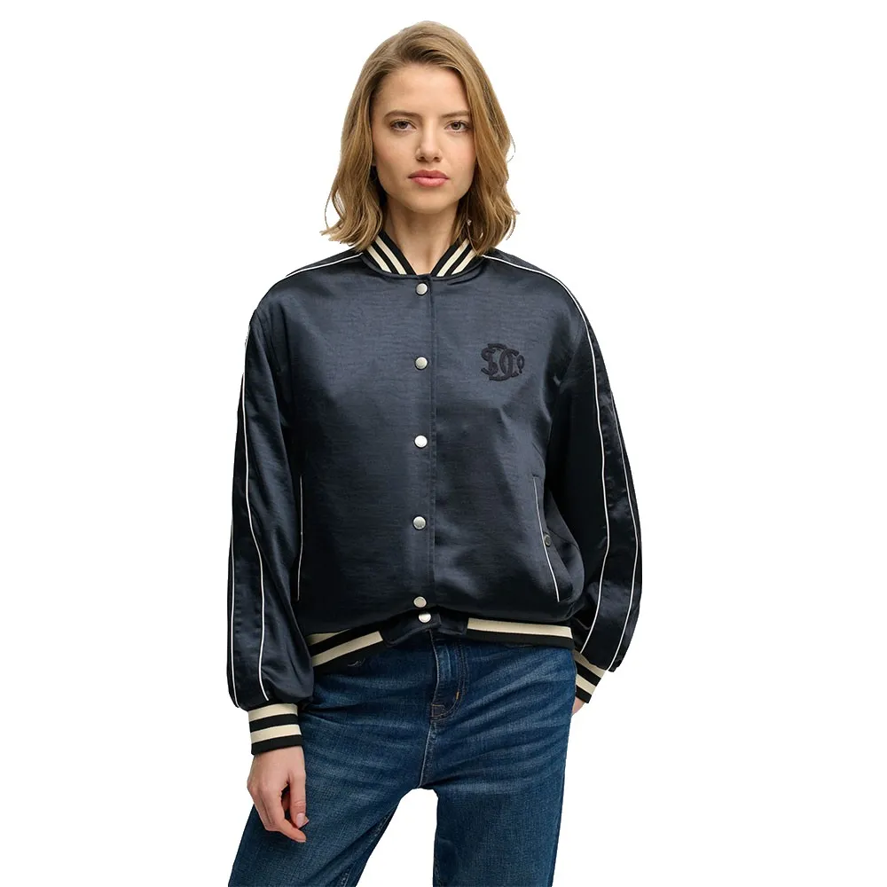 Бомбер Superdry Varsity Satin, синий
Бомбер Superdry Varsity Satin, синий