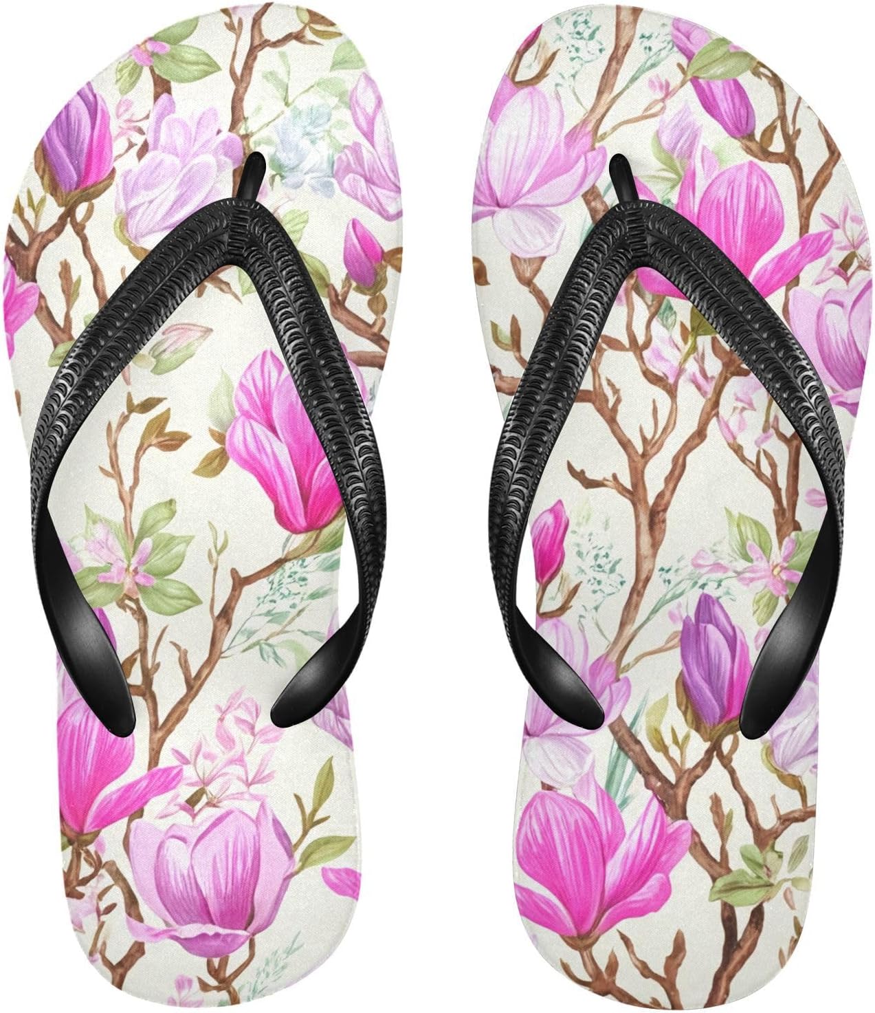 Вьетнамки с веткой магнолии бежевого цвета, пляжные шлепанцы, резиновые нескользящие летние тапочки для женщин и мужчин Sinestour
Вьетнамки с веткой магнолии бежевого цвета, пляжные шлепанцы, резиновые нескользящие летние тапочки для женщин и мужчин Sinestour
