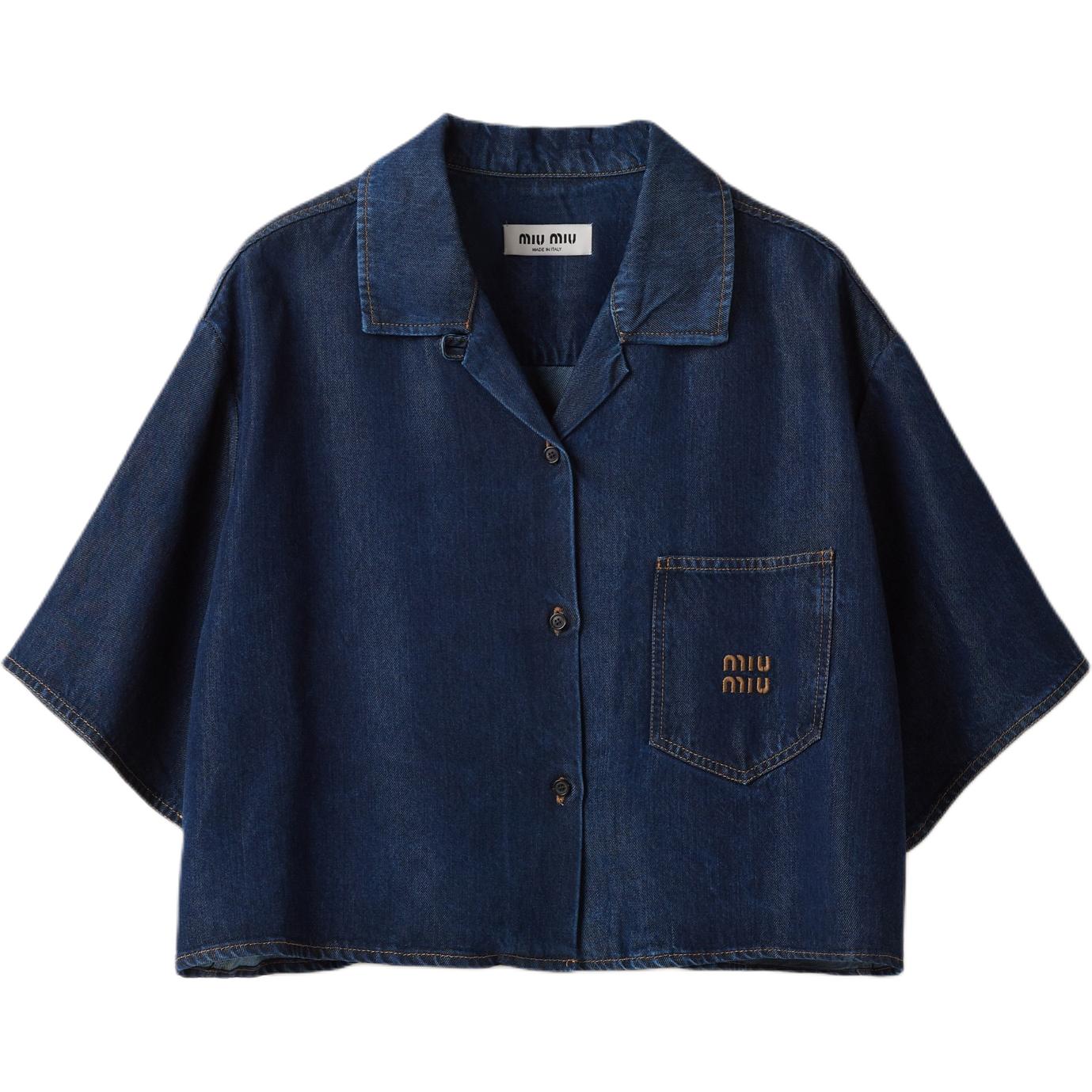 Джинсовая рубашка MIU MIU, синий
Джинсовая рубашка MIU MIU, синий