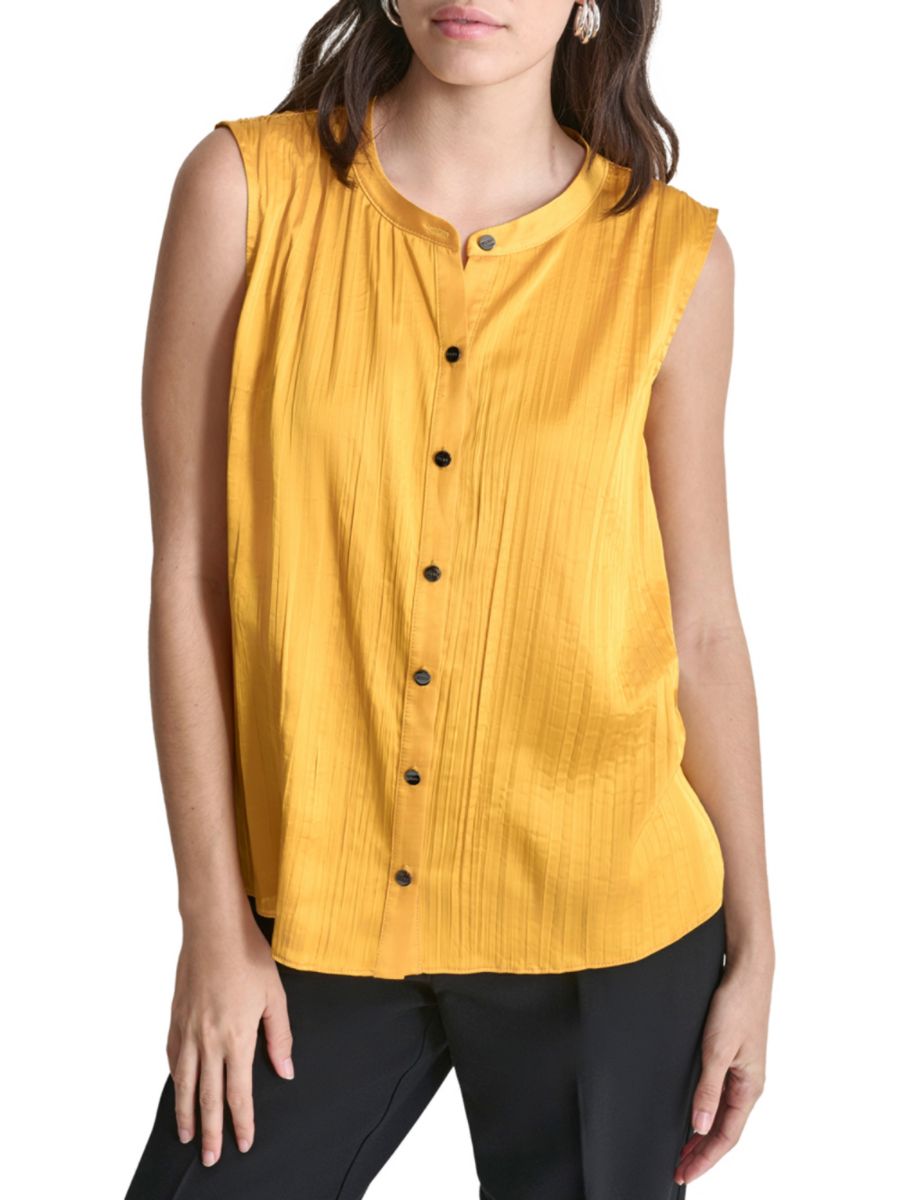 Плиссированная рубашка без рукавов DKNY, цвет Golden Rod
Плиссированная рубашка без рукавов DKNY, цвет Golden Rod