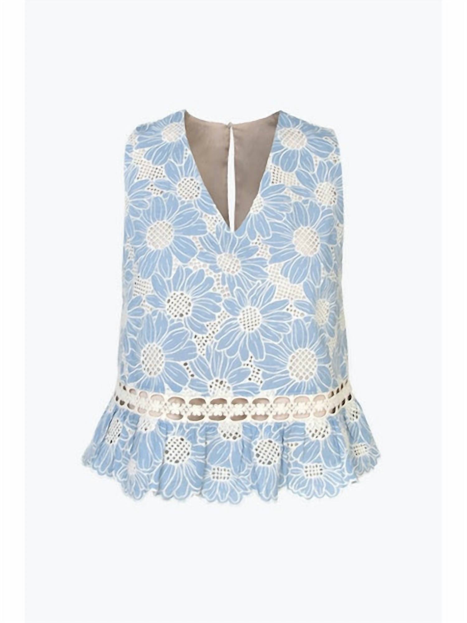 Женский топ с вышивкой Krissa синего цвета шамбре adelyn rae
Женский топ с вышивкой Krissa синего цвета шамбре adelyn rae